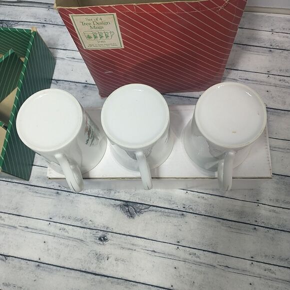 Vintage Macy's All the Trimmings Christmas Tree Mug 1985 J7483 R H Macy 3 Mugs. - Picture 7 of 11